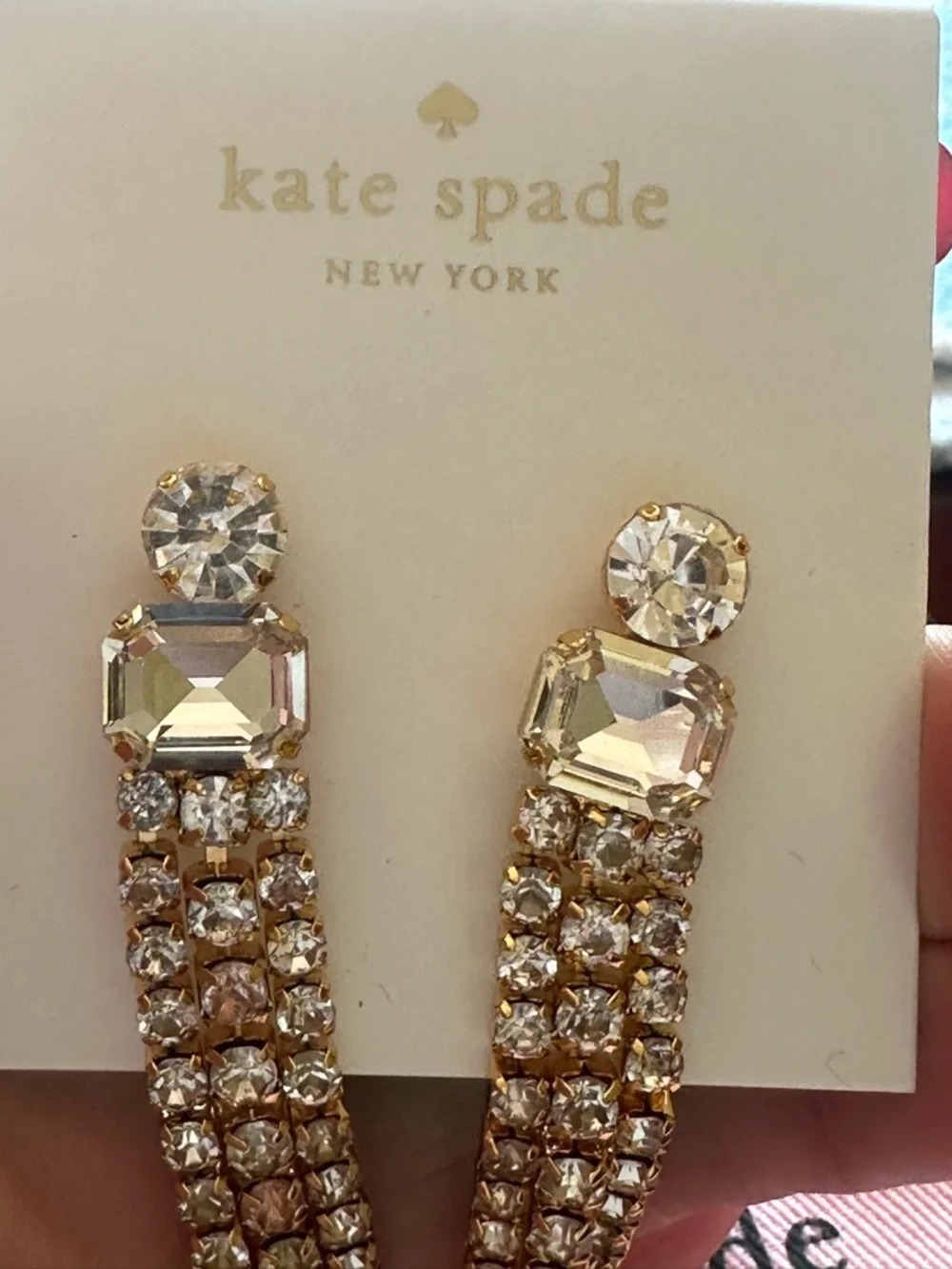 Kate Spade‎ gold-Tone Shimmy Fringe Earrings NEW